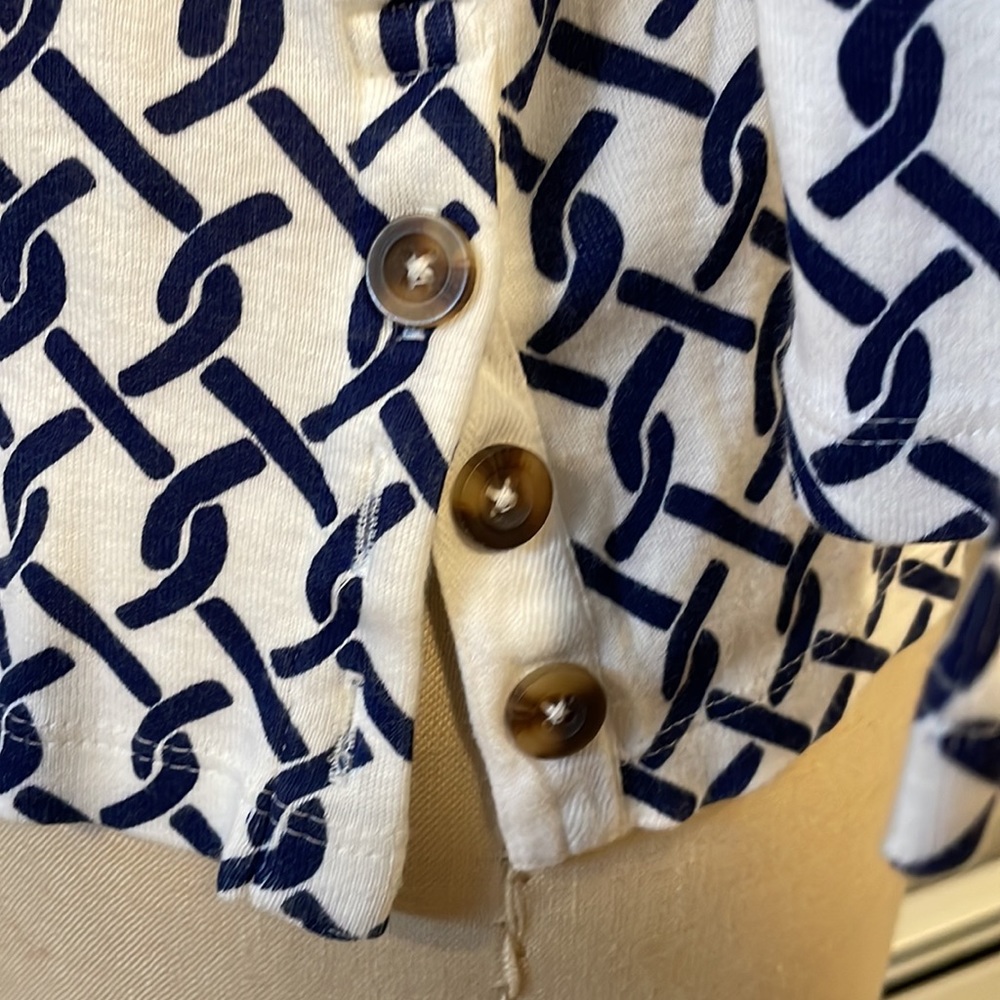 Chicos boatneck blue and white top - Picture 4 of 7